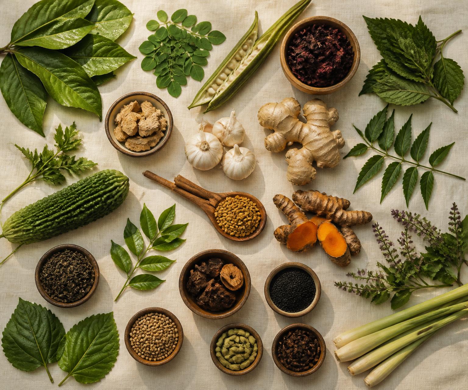 Natural herbal wellness ingredients